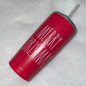 Rae Dunn Red Merry Christmas Hot/cold Cup. Very Good Condition. About 16 Ounces.